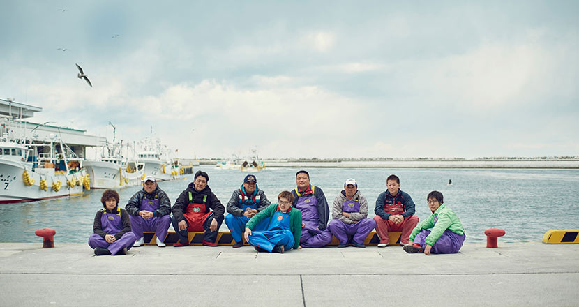 Picture of Members of product development division, Soma Futaba Fisherman's Association