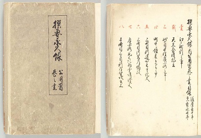 撰要永久録 公用留 巻１