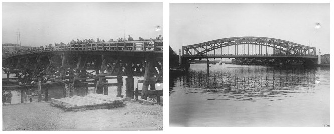 千住大橋（改修前・改修後）