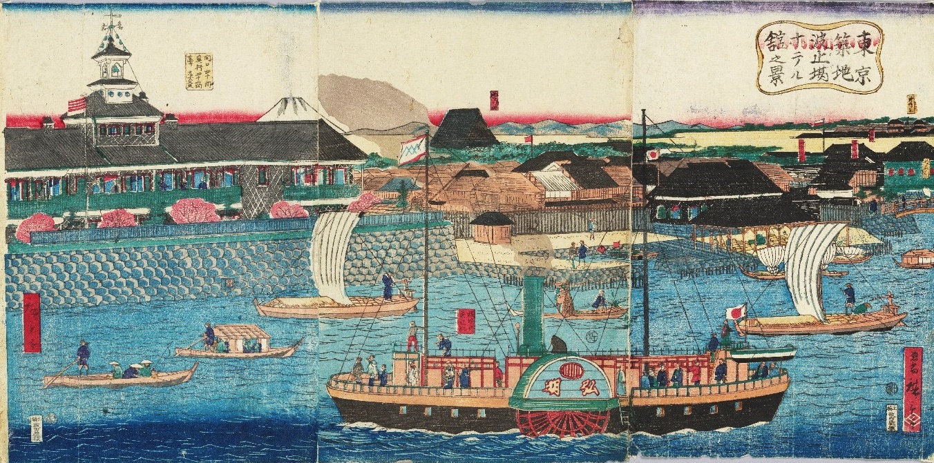 「東京築地波止場ホテル館之景」の画像