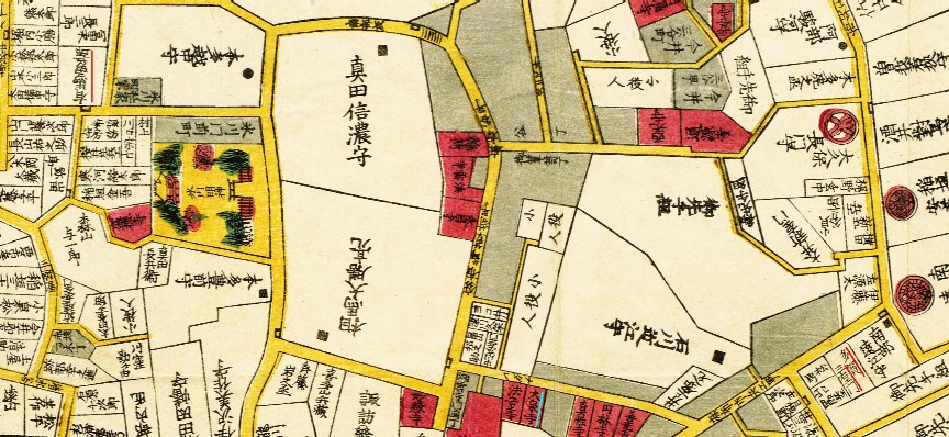 元多賀上総介屋敷付近図