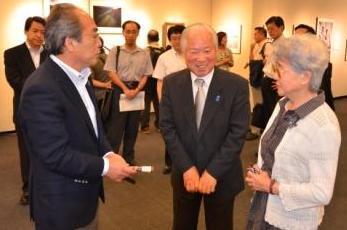 あさがおの会写真展、副知事訪問
