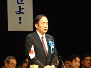 平成26年9月13日（土）挨拶をする上田会長（埼玉県知事）