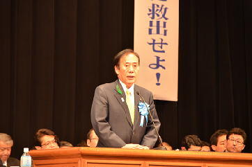 平成25年4月27日（土）挨拶をする上田会長（埼玉県知事）