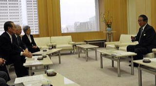 石原知事との面会時