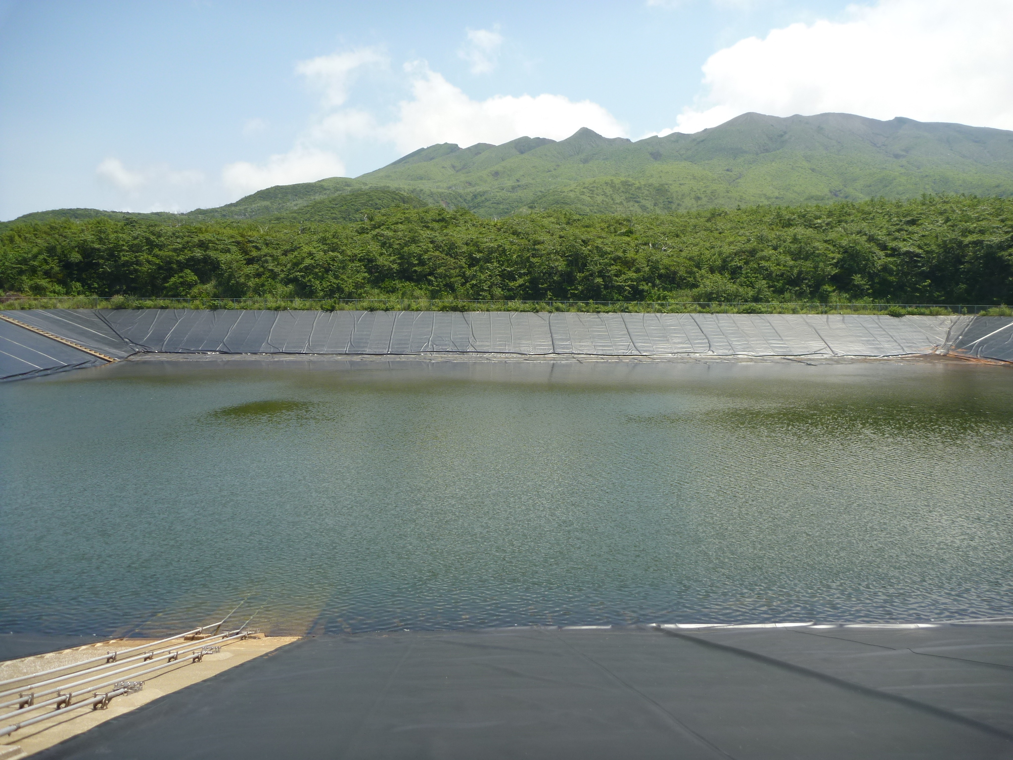 農業基盤整備事業で整備された笠地貯水地