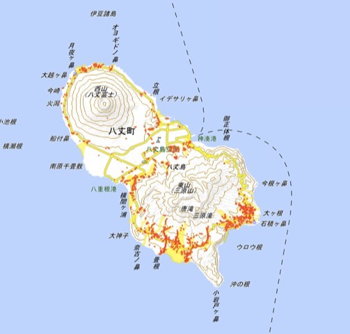 八丈町 マップ