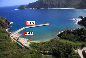 母島漁港（第４種漁港）写真