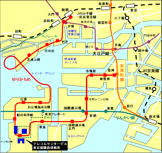 研修所までの路線図
